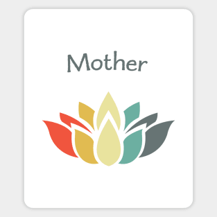 Mother's Day Multi-Color Lotus Blossom Retro Vintage Magnet